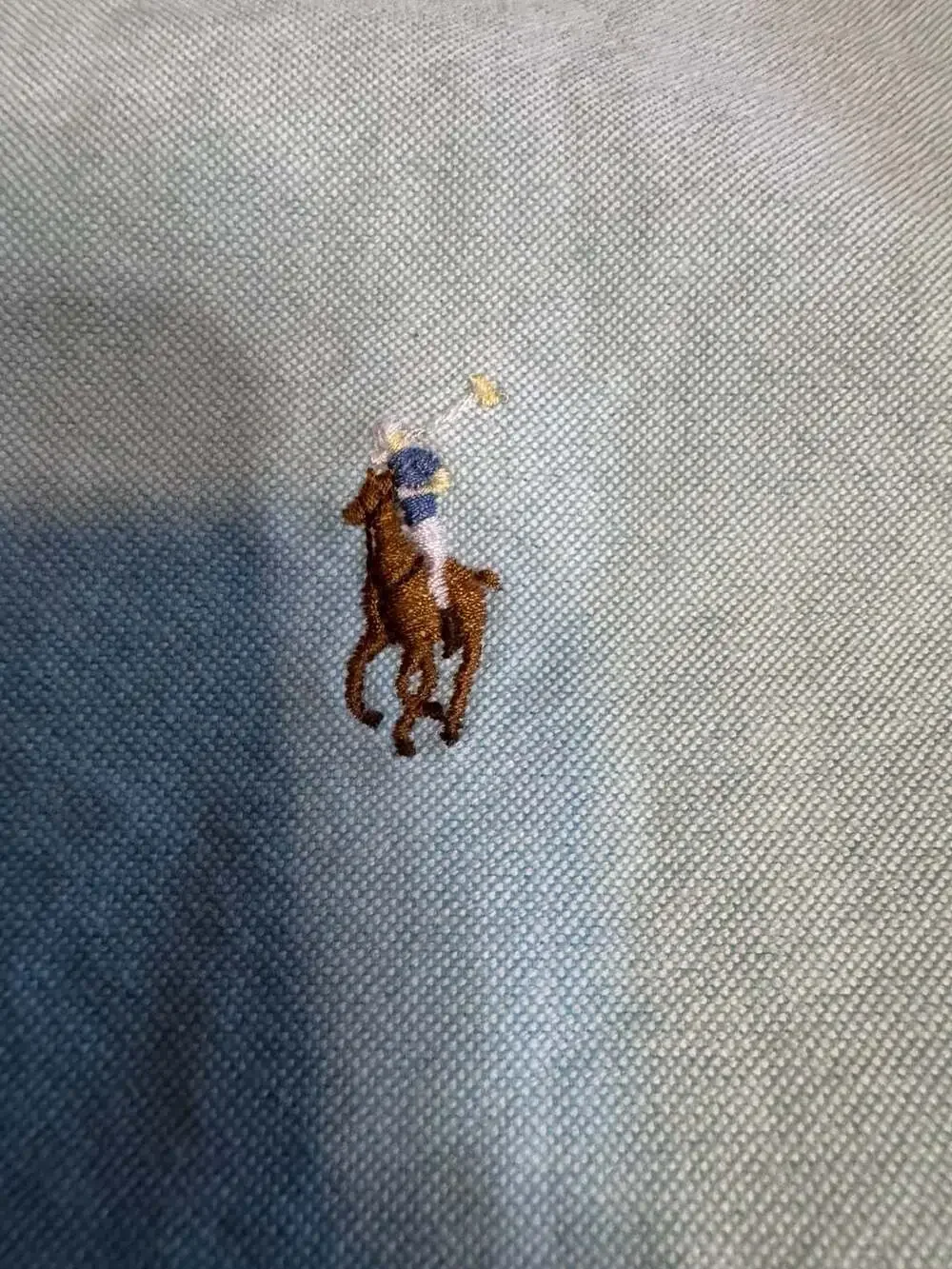 Polo Ralph Lauren Men's Light Blue Long Sleeve Oxford Button-Down Shirt